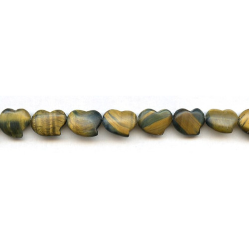 147-1037 Blue Tiger Eye <br>11x14 Side-drilled Heart