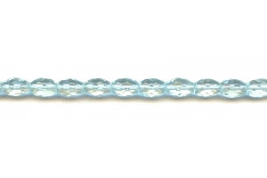 Blue Quartz 7x10 Faceted Oval Rice