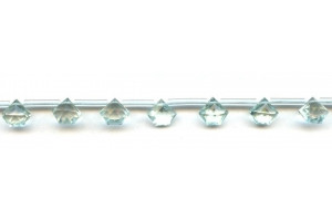 Blue Quartz 8mm Pentagon Briolette