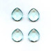 149-1204 Blue Quartz <br>25x22 Faceted Flat Pear Pendant