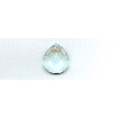 149-1204 Blue Quartz <br>25x22 Faceted Flat Pear Pendant