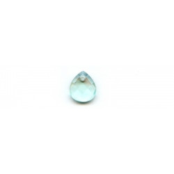 Blue Quartz 18x15 Faceted Flat Pear Pendant