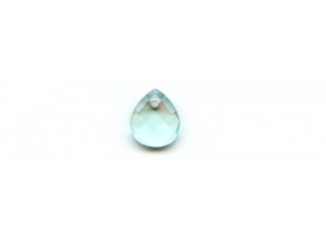 Blue Quartz 18x15 Faceted Flat Pear Pendant