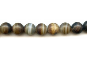 Matte Botswana Agate 14mm Round