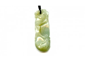 Burma Jade 50x18 Carved Pendant