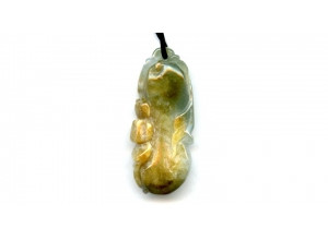 Burma Jade 45x20 Carved Pendant