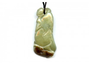 Burma Jade 57x27 Carved Pendant