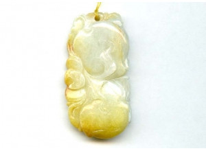 Burma Jade 57x30 Carved Pendant