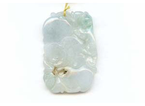 Burma Jade 53x35 Carved Pendant