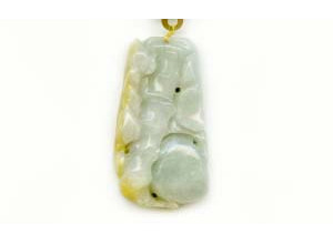 Burma Jade 51x30 Carved Pendant