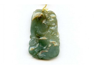 Burma Jade 49x31 Carved Pendant