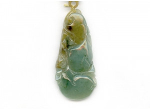 Burma Jade 60x28 Carved Pendant