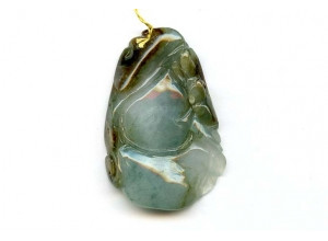 Burma Jade 52x35 Carved Pendant