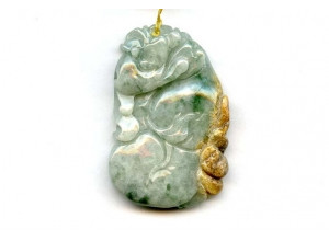 Burma Jade 52x35 Carved Pendant