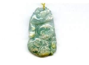 Burma Jade 53x32 Carved Pendant