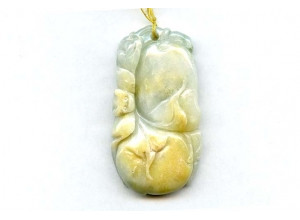 Burma Jade 53x29 Carved Pendant