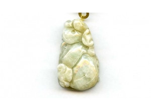 Burma Jade 44x27 Carved Pendant