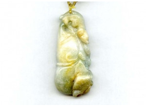 Burma Jade 55x25 Carved Pendant