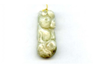 Burma Jade 48x20 Carved Pendant