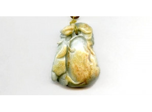 Burma Jade 42x32 Carved Pendant