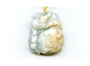 Burma Jade 45x38 Carved Pendant