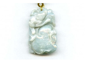 Burma Jade 50x32 Carved Pendant