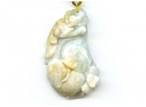 Burma Jade 57x33 Carved Pendant