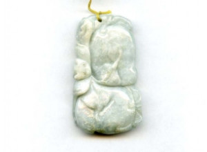 Burma Jade 55x32 Carved Pendant