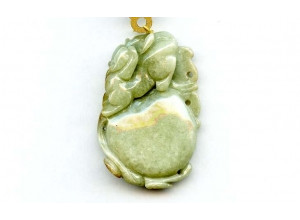 Burma Jade 48x32 Carved Pendant