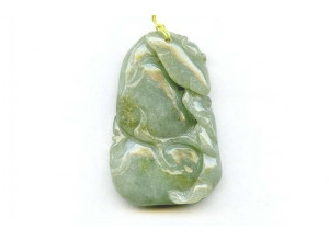 Burma Jade 50x32 Carved Pendant