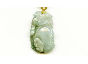 Burma Jade 48x28 Carved Pendant