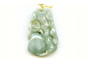 Burma Jade 50x33 Carved Pendant