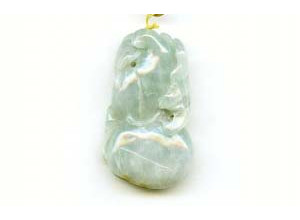 Burma Jade 50x29 Carved Pendant