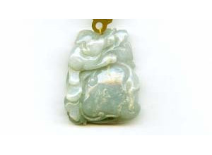 Burma Jade 42x35 Carved Pendant