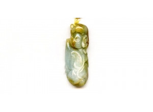 Burma Jade 44x16 Carved Pendant