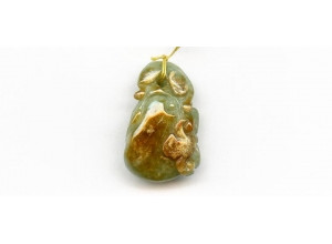 Burma Jade 36x23  Carved Pendant