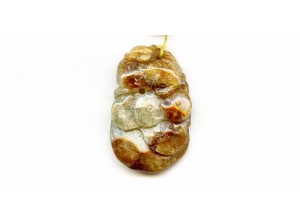 Burma Jade 42x27  Carved Pendant