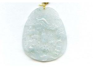 Burma Jade 54x45 Carved Pendant