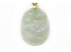 Burma Jade 53x42 Carved Pendant