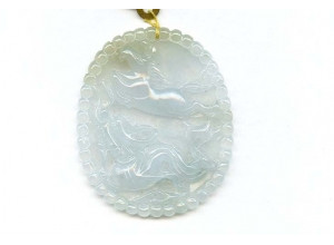 Burma Jade 53x45 Carved Pendant