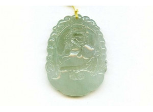 Burma Jade 50x38 Carved Pendant