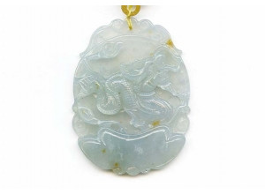 Burma Jade 53x43 Carved Pendant