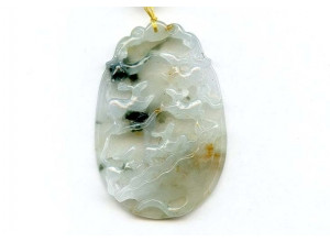 Burma Jade 56x38 Carved Pendant