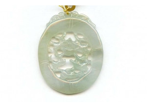 Burma Jade 52x42 Carved Pendant