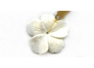 Burma Jade 45mm Flower Pendant