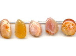 Natural Carnelian 25mm Flat Fancy Drop