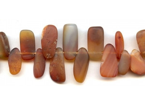 Matte Natural Carnelian 22x Rough Drop