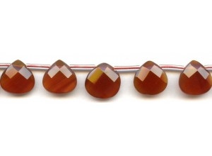 Carnelian 16mm Flat Pear Briolette