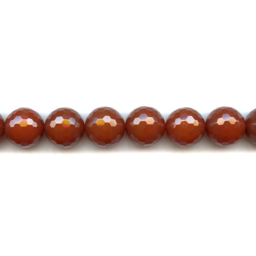 153-1086 Carnelian <br>16mm Faceted Round