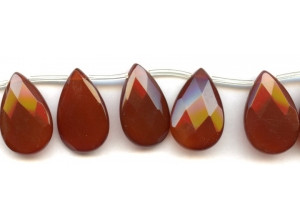 Carnelian 18x28 Flat Pear Briolette